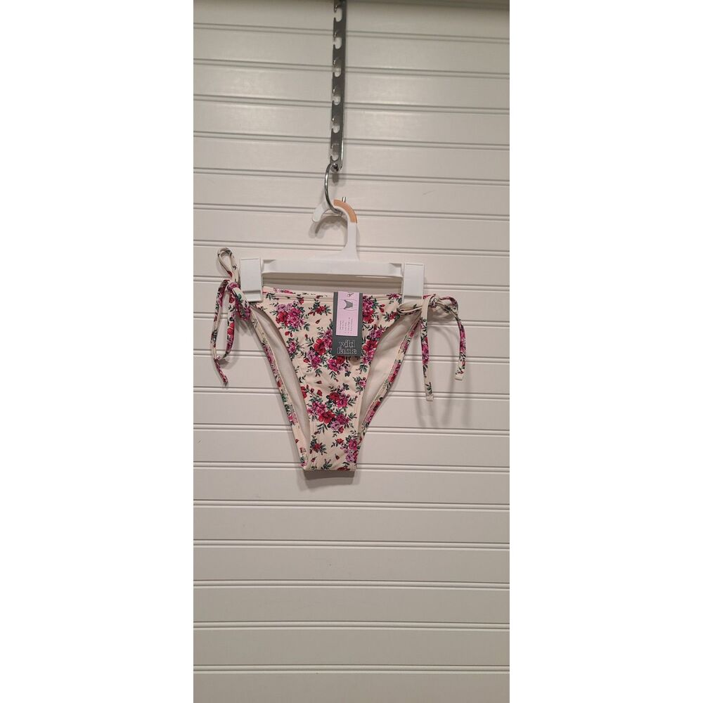 Wild Fable Women's Floral Print Tie-Side Bikini Bottom Size S 4-6 NWT